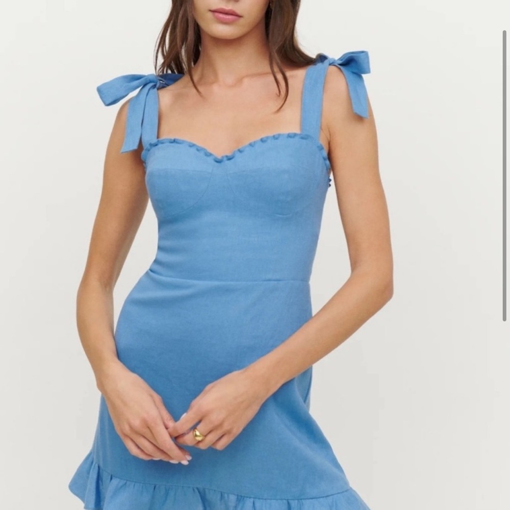 Reformation Blue Mini Dress